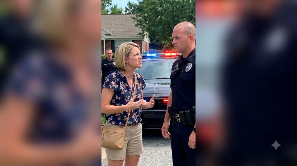 Police Officer Grabbed Her Until a Stranger Revealed the Shocking Secret Behind His Visit