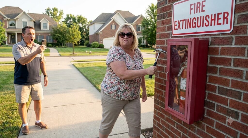 Karen Smashed the Fire Extinguisher Cabinet for “Looking Ugly”—Then the HOA Discovered What It Put at Risk