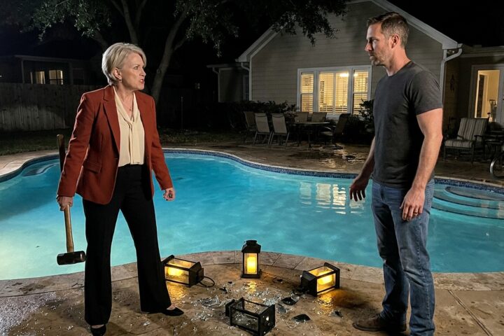 When The Neighborhood Matriarch Brought Her Sledgehammer Beyond The Fence Line, The Cameras Were Already Rolling