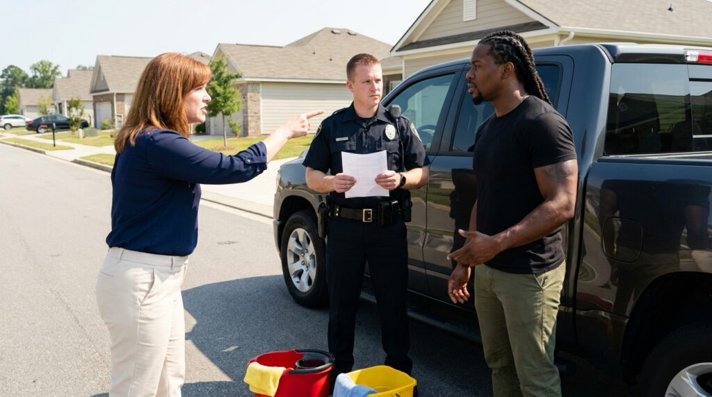 The Weight of the Curb: How One Working Man’s Driveway Stood Against a Suburb’s Rusted Authority